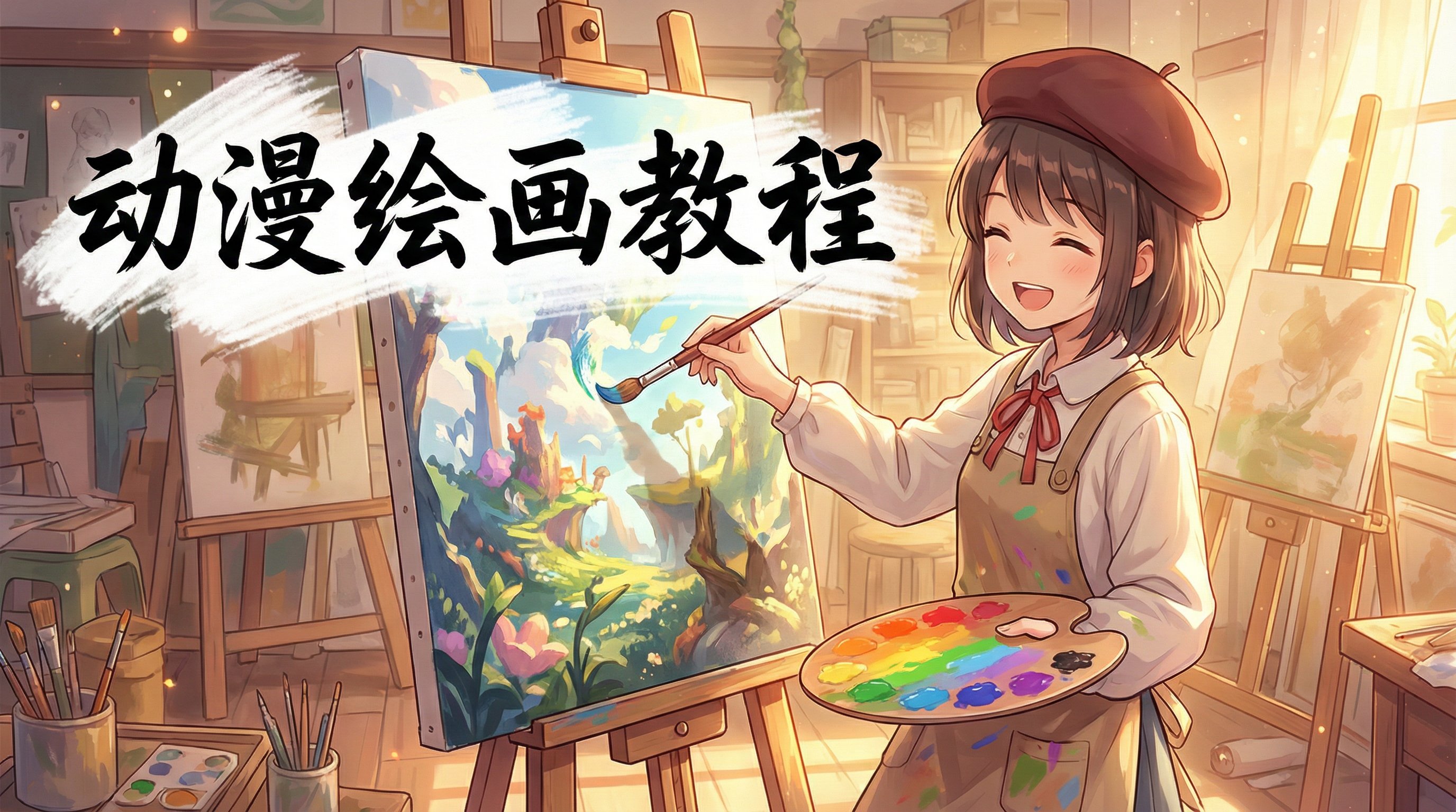 猎奇动漫绘画教程-水彩动漫演示